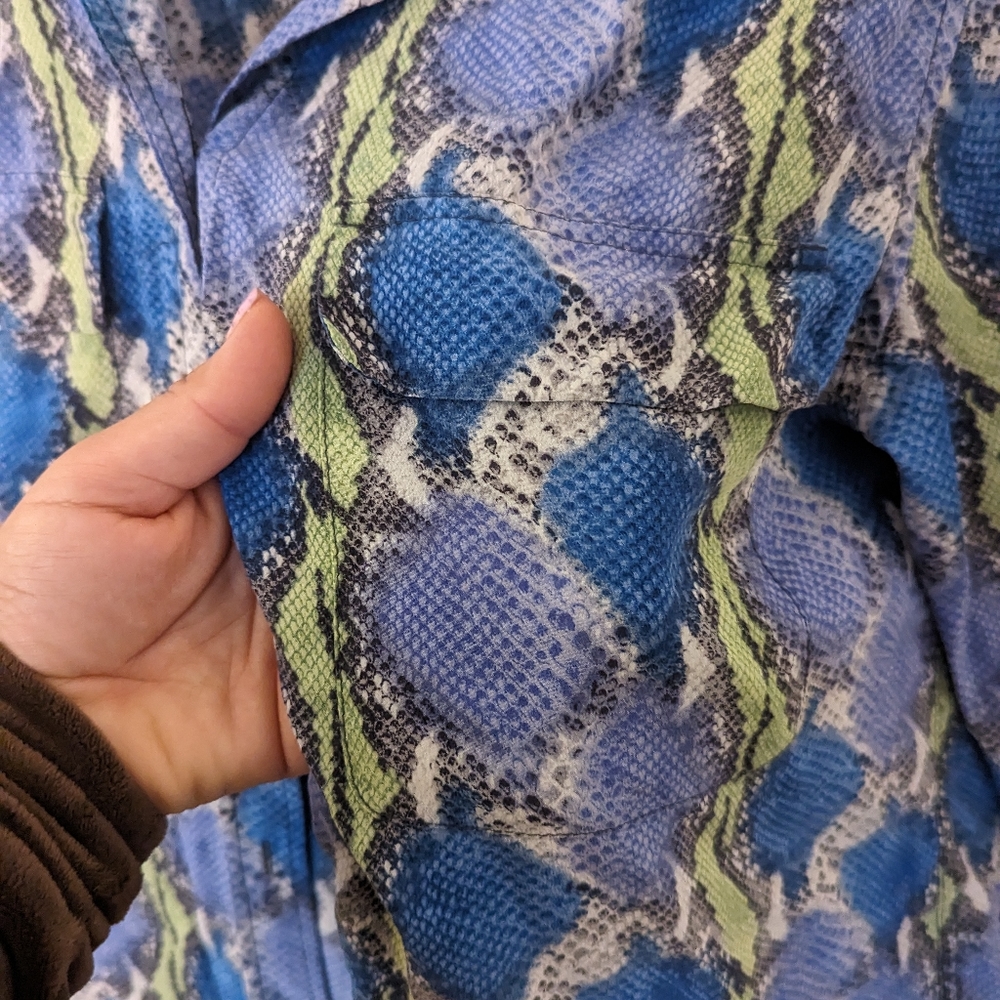 Equipment Silk Snake Print Shirt Size Small - Picture 2 of 4